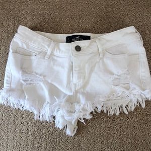 Hollister white shorts